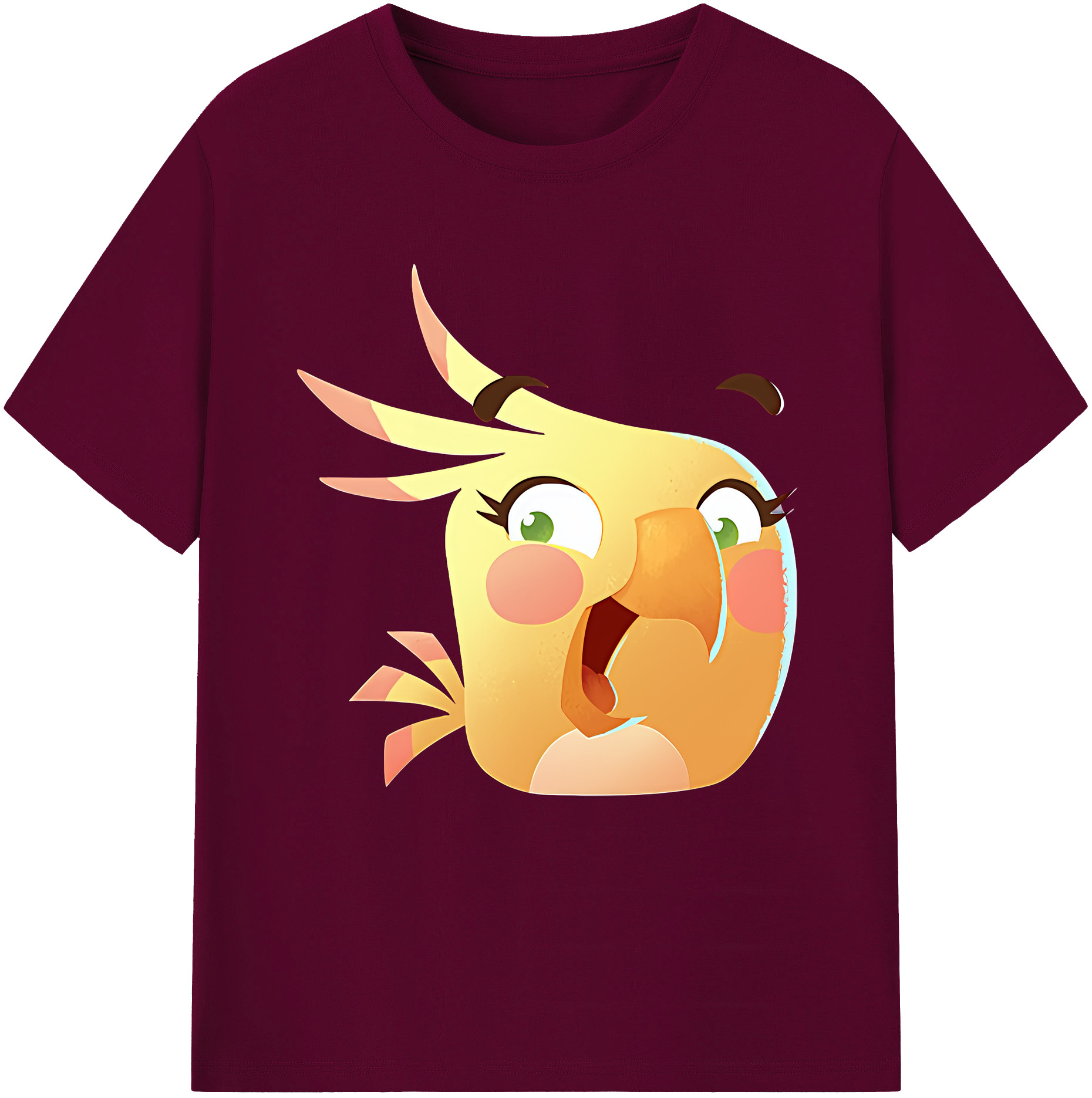 （画像用） Angry Birds アングリーバード レディースカジュアルプリントTシャツ（綿100％）